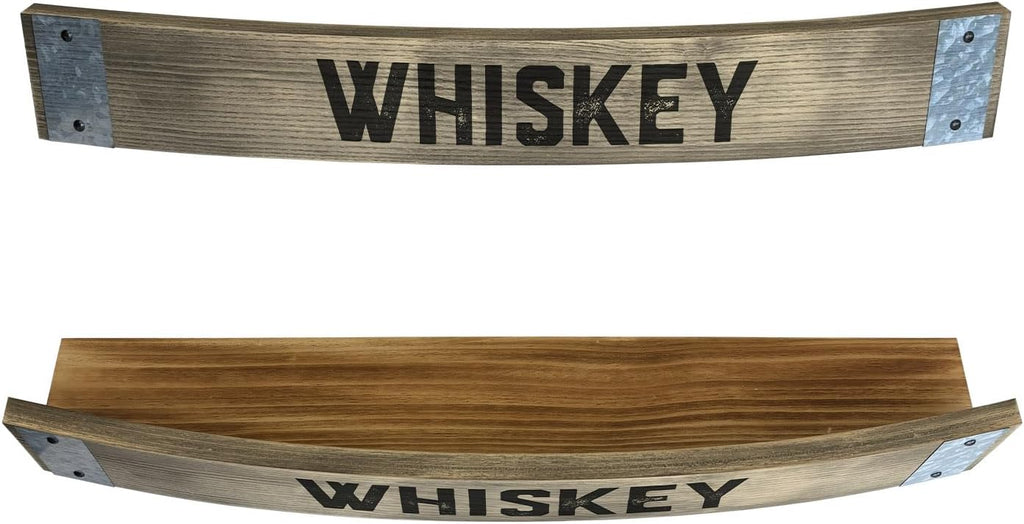 Aged & Charred Whiskey Barrel Shelf