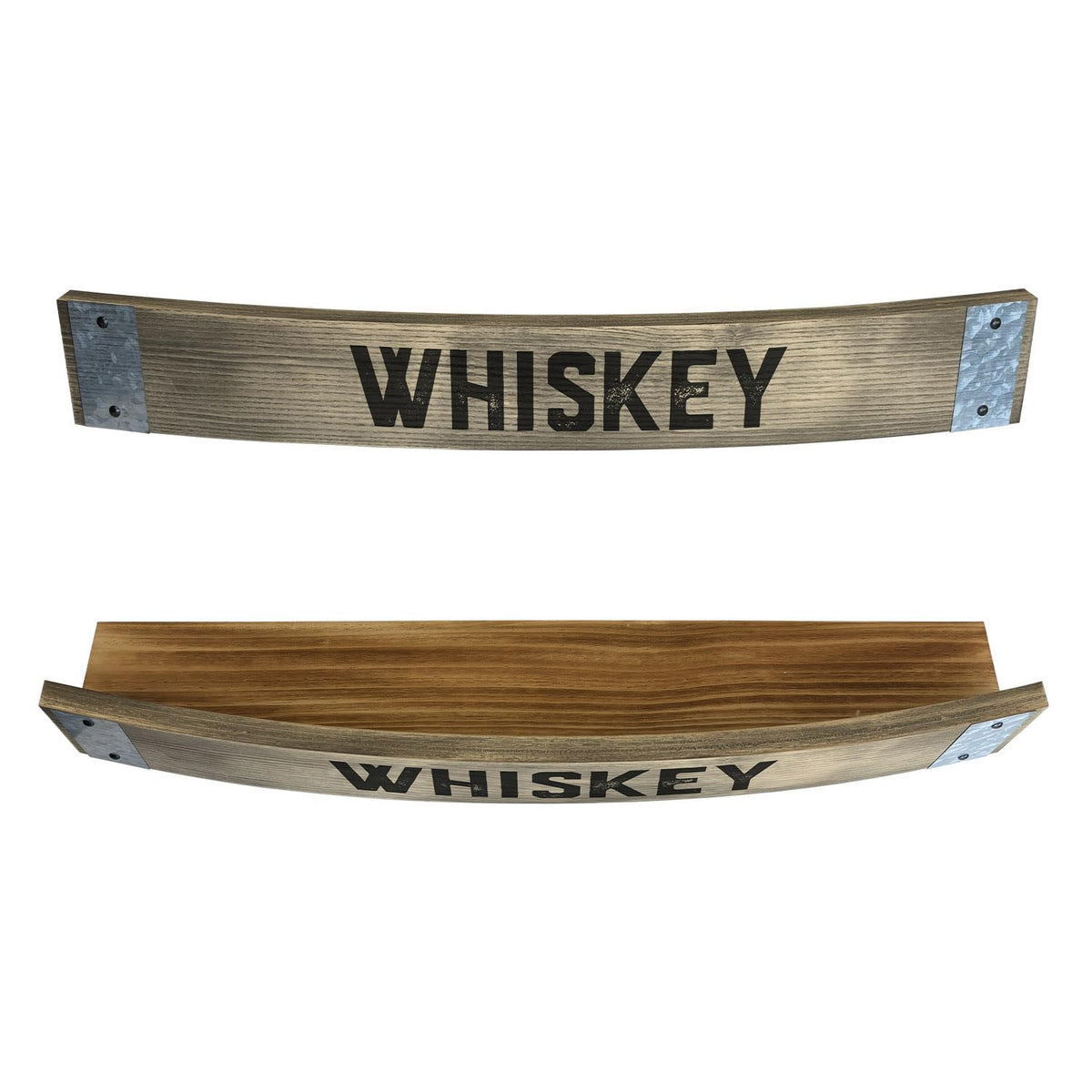 Aged & Charred Whiskey Barrel Shelf