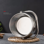 Non Magnetic Stainless Steel Double-Layer Insulation Lunch Box Bowl Drum Vacuum Bucket Convenient Rice Soup,8.0L