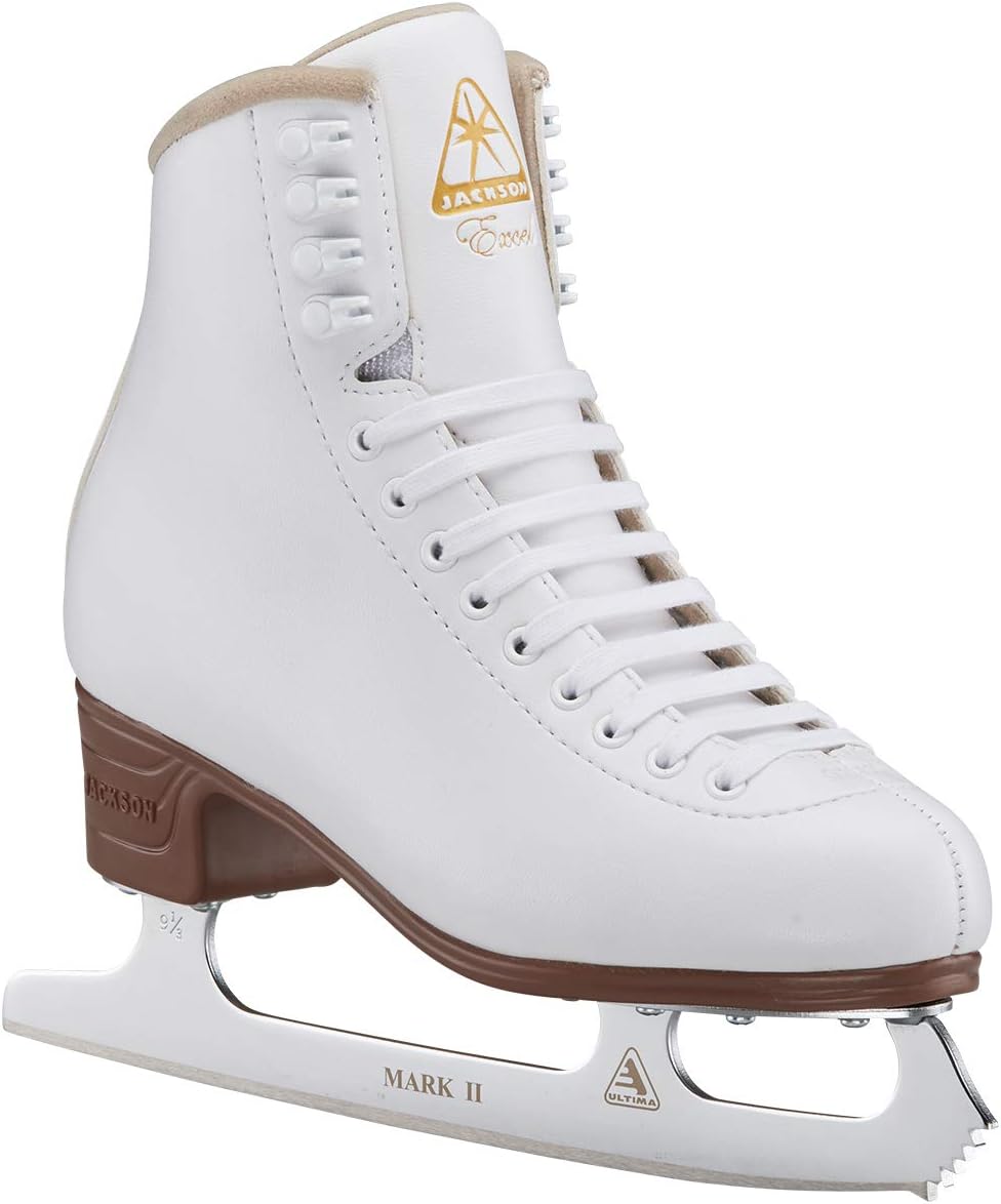 Jackson Ultima Excel for Women and Girls Figure Skate Bundle with Skate Guards