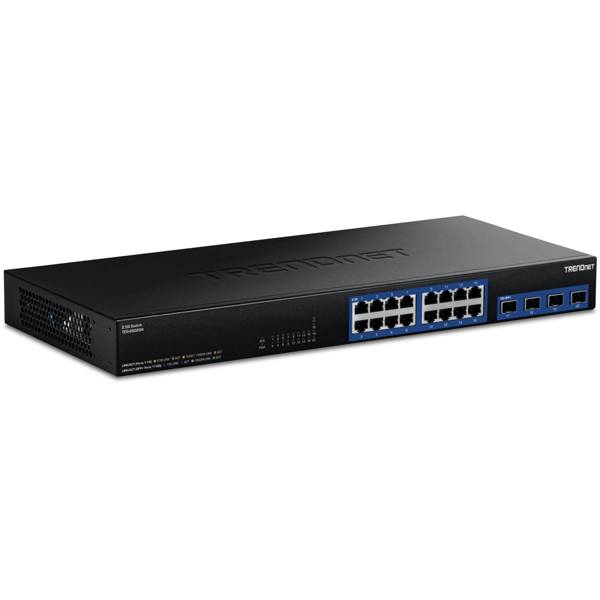 TRENDnet 16-Port Unmanaged 2.5G Desktop Network Ethernet Switch, TEG-S3160