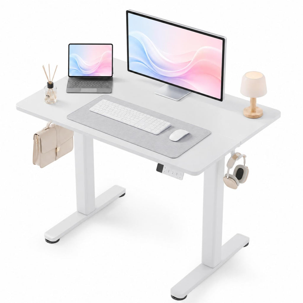 Claiks 32 x 19 Inch Rustic Brown Electric Standing Desk