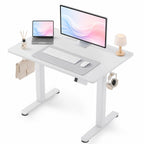 Claiks 32 x 19 Inch Rustic Brown Electric Standing Desk