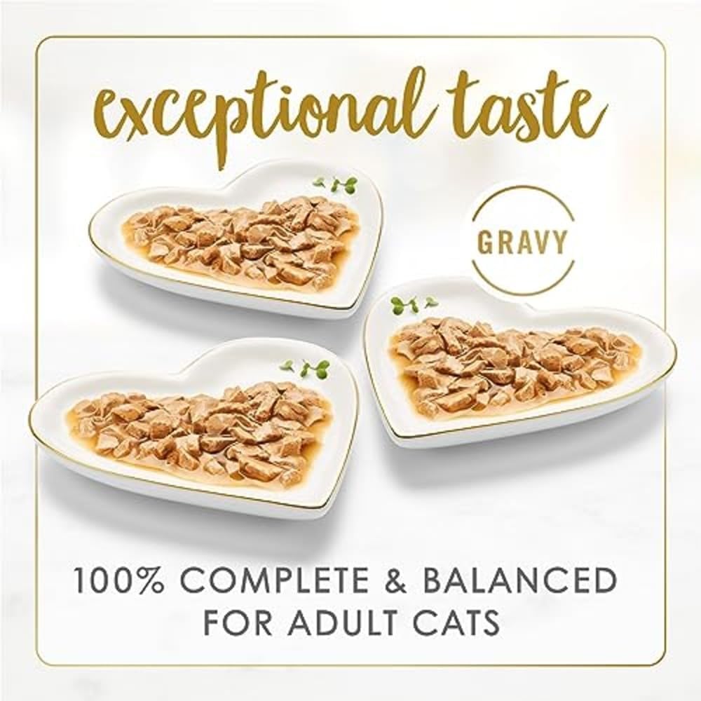 Fancy Feast Purina Gravy Lovers Poultry and Beef Grilled Gourmet Wet Cat Food Variety Pack - 3 oz. Cans,(Pack of 60)