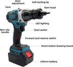 Cordless Rivet Nut Tool, Electric Rivet Nut Kit, Portable Electric Automatic Brushless Blind Rivet Nut Tool for Aluminum, Iron, Stainless Steel
