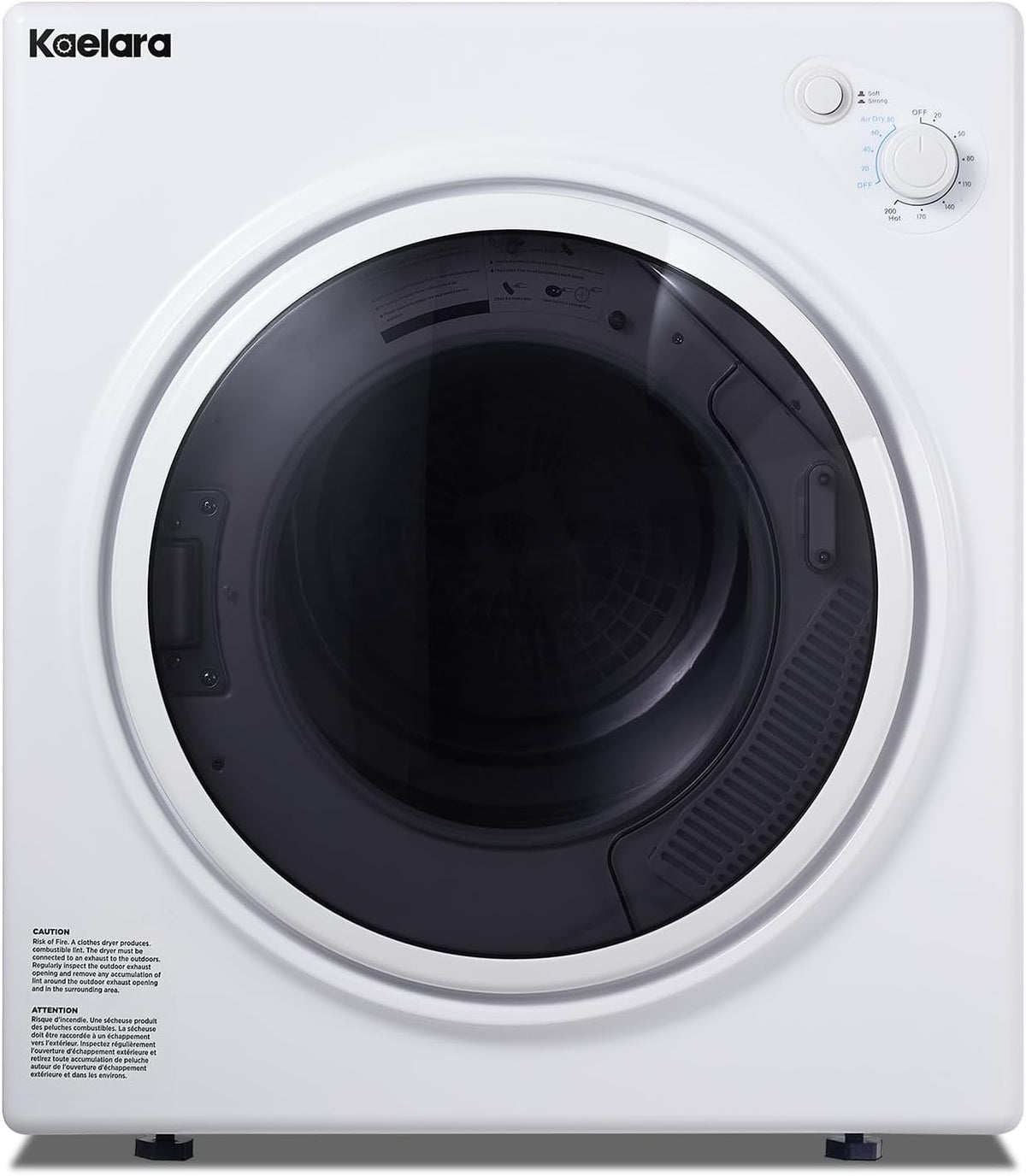 Portable Dryers for Laundry, 3.5 Cu.ft Portable Clothes Dryer with Stianless Steel Tub, Front Load Clothes Dryer Machine for Home, Apartment, 4 Dring Mode, Auto-shutt off