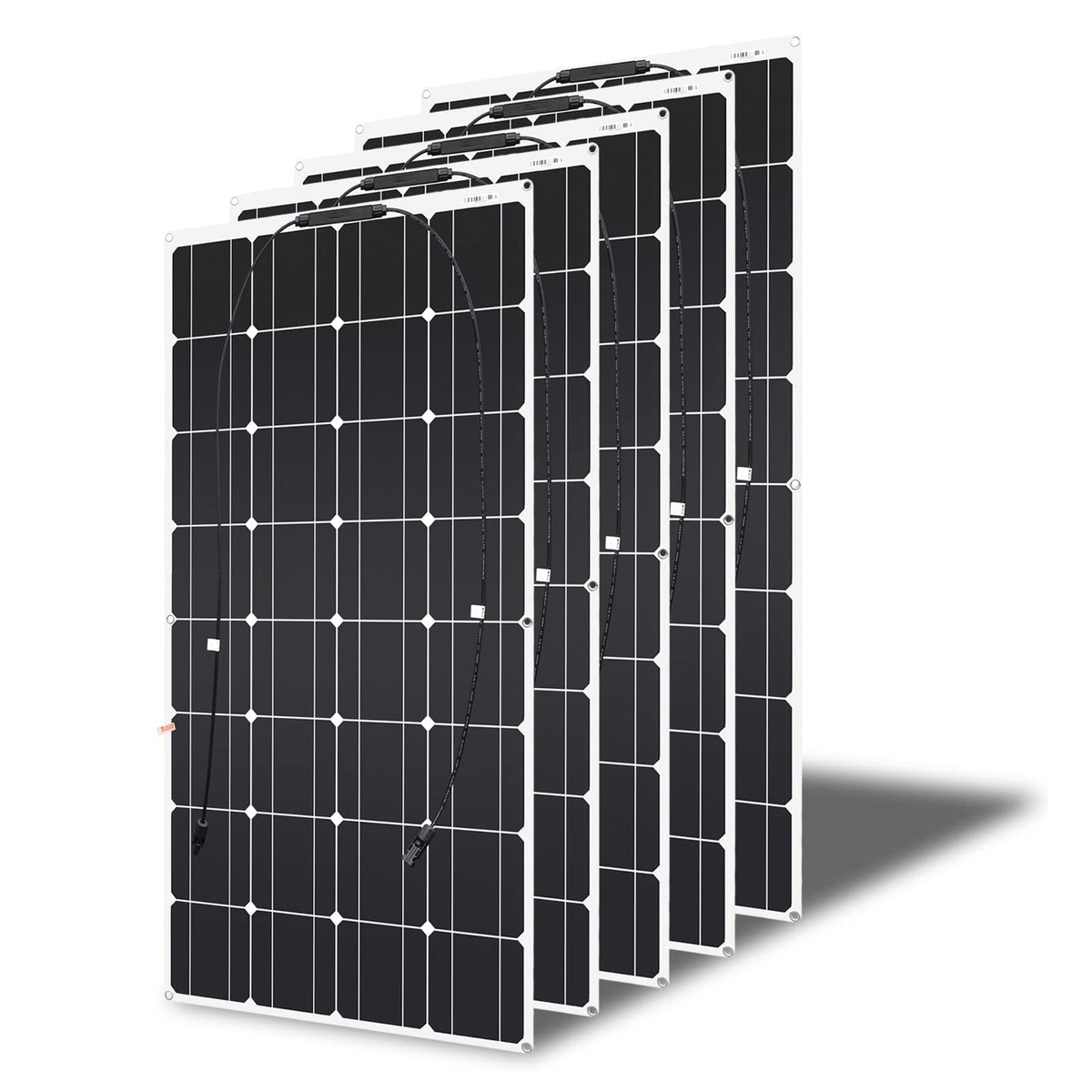 400W Solar Panel Semi Flexible (4pcs 100W) Mono Solar Module for Garden Shed, Camping, Mobile Home, Ideal for 12v Car Battery