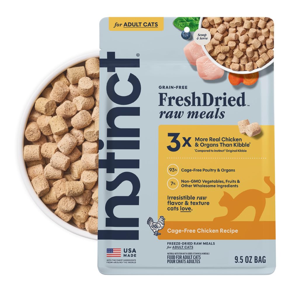 Instinct Freeze Dried Raw Meals, Natural Cat Food, Chicken, 25 oz. Bag