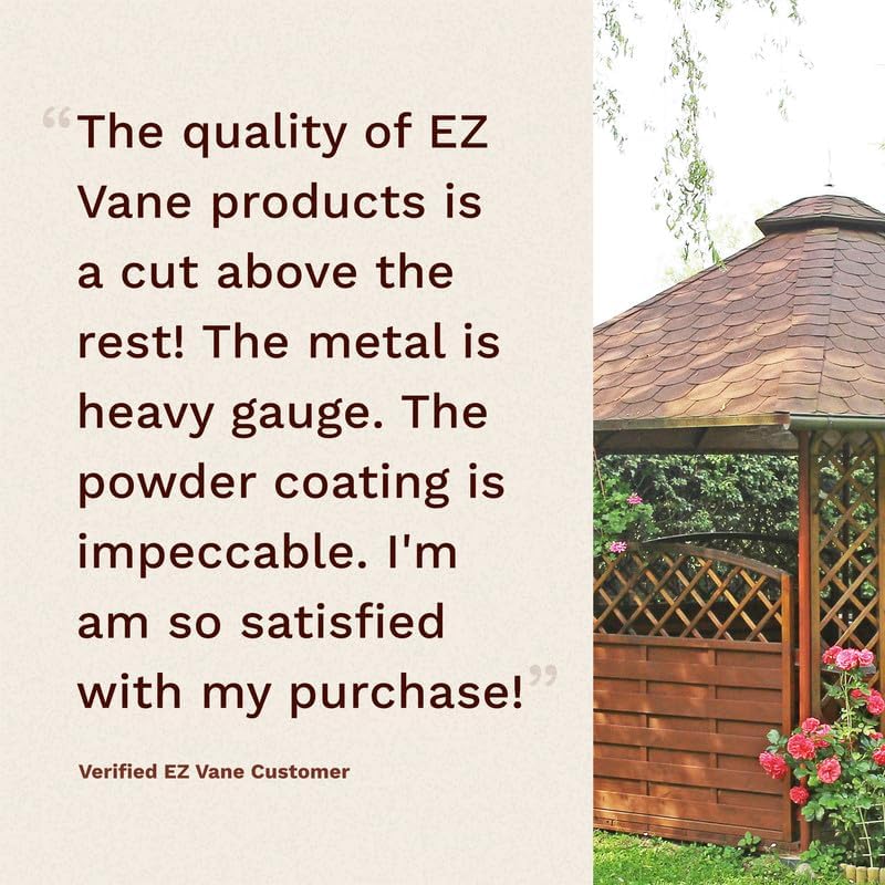 EZ Vane Steel Jumping Deer Weathervane with Wind Cups — 4-Sided Mount