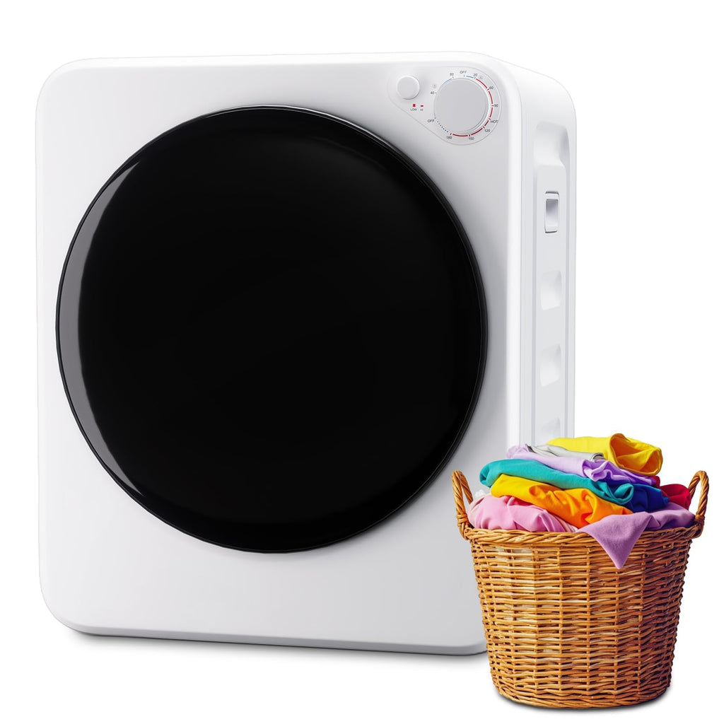 1.6 Cu.Ft Portable Clothes Dryer, 800W Fast Drying Front Load Laundry Dryer with 5 Mode, Mini Electric Clothing Dryer with Stainless Steel Tub, Compact Machine for Apartment, Home, Dorm