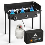 3 Burner Propane Gas Stove with Dustproof Cover