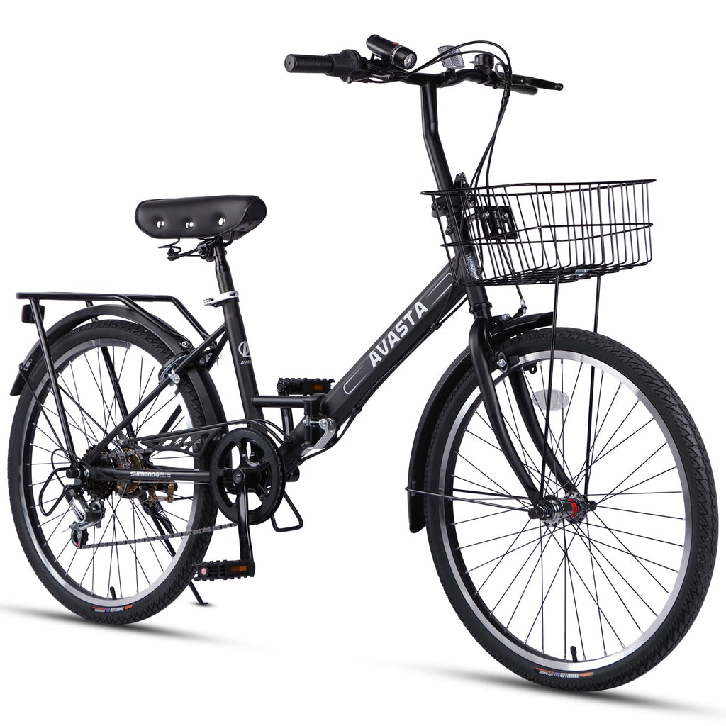 AVASTA Quartet Folding Bike, 20/24 Inch, 7-Speed, Dual Brakes
