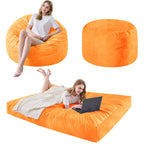 Bean Bag Chairs for Adults - Giant Bean Bag Convertible Floor Sofa
