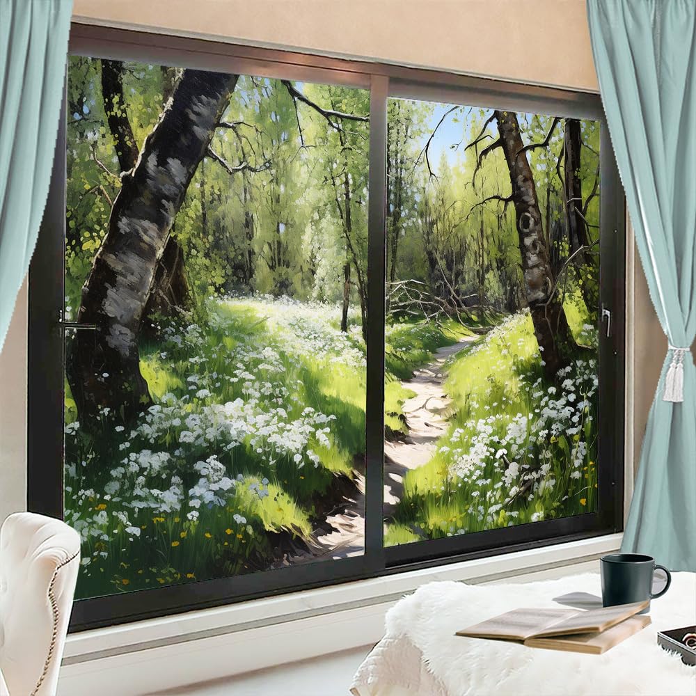 Dense Forest Window Privacy Film 35.4Wx55.1L-inch x2 Pcs