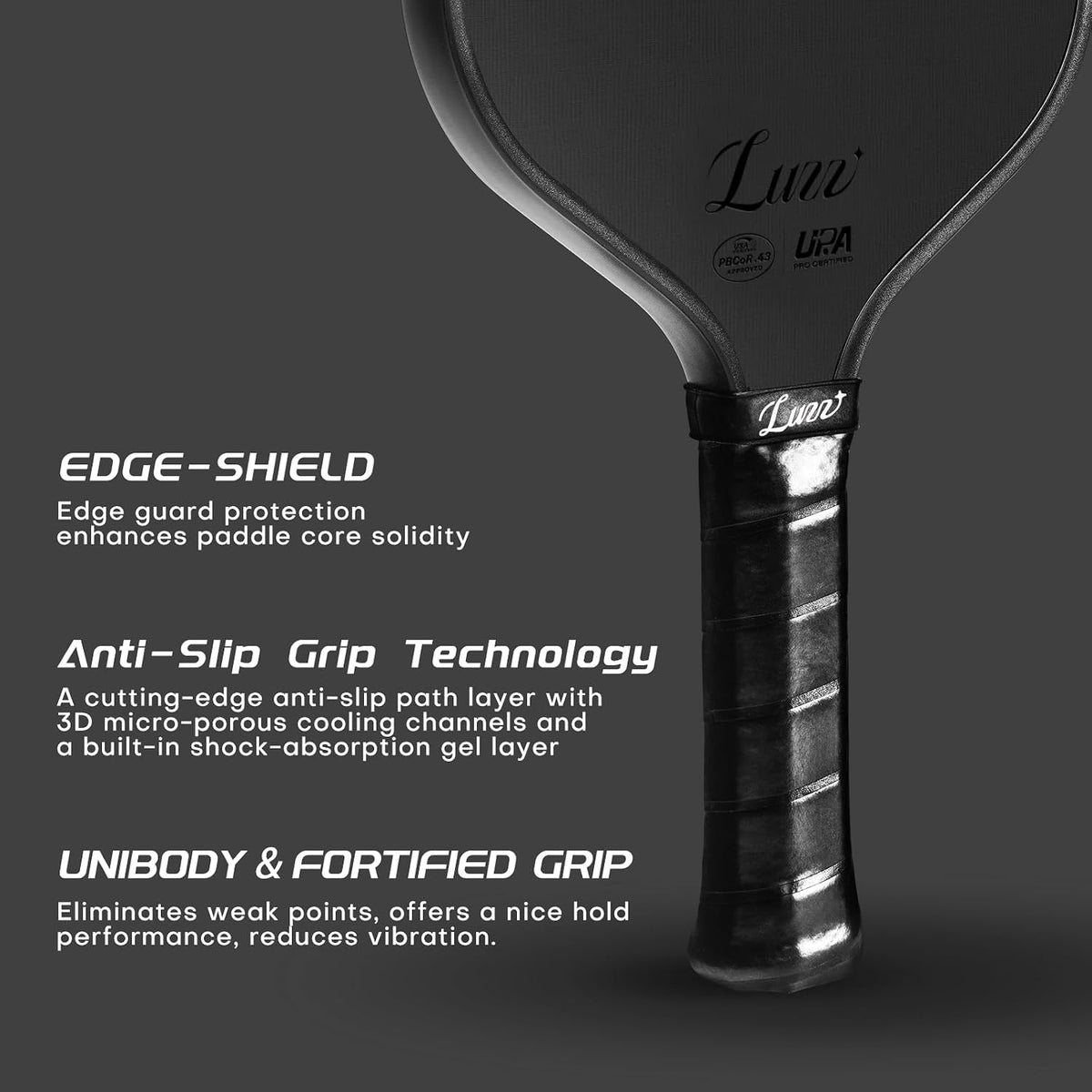 Luzz Pickleball Paddle Cannon Thermoformed T700 Carbon Fiber Honeycomb Core