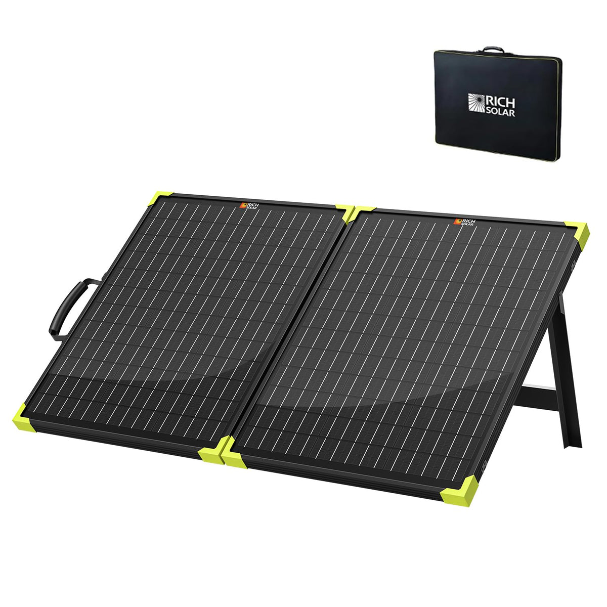 RICH SOLAR 100W Briefcase Solar Charging Kit Portable Solar Panel with 20A Charger Controller Built-in Robust Kickstand (100W+10A Controller)