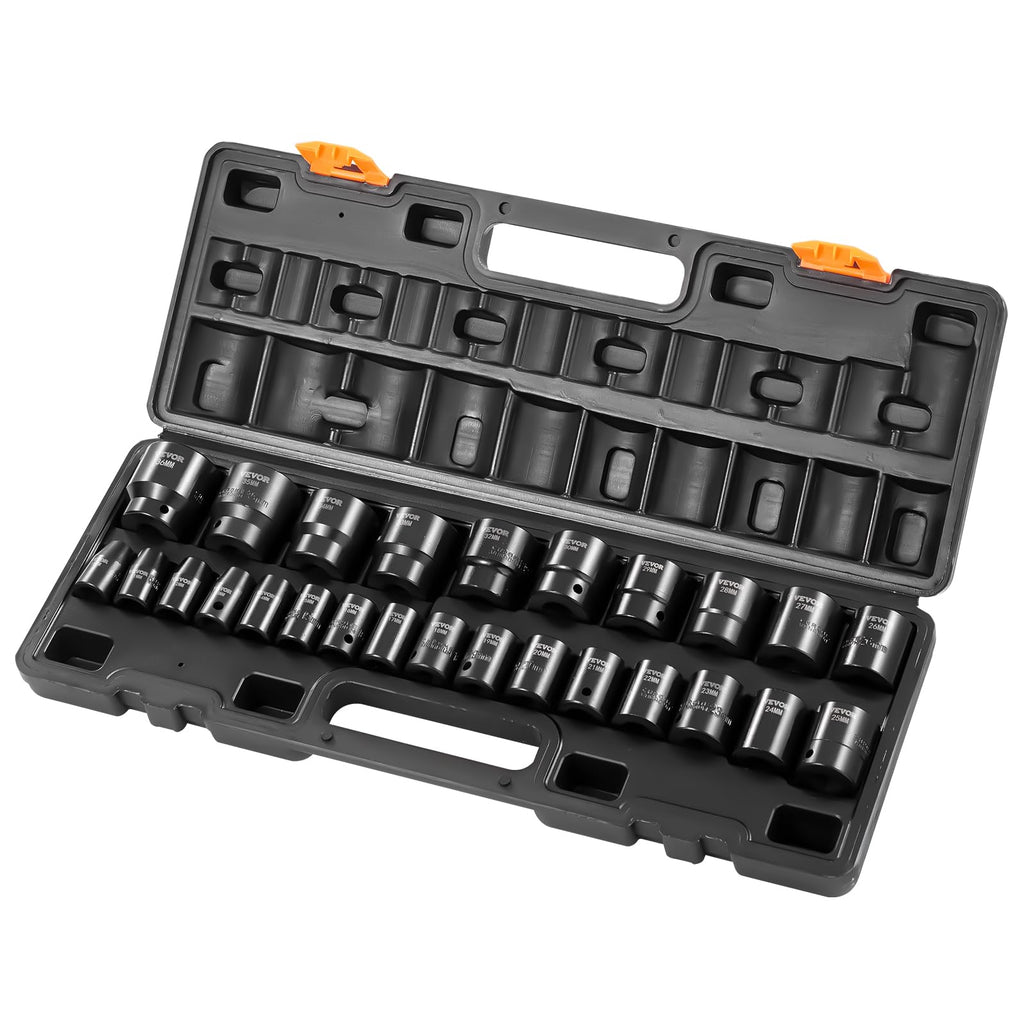 VEVOR 91-Piece 1/2" Drive Impact Socket Set, Deep & Shallow Kit