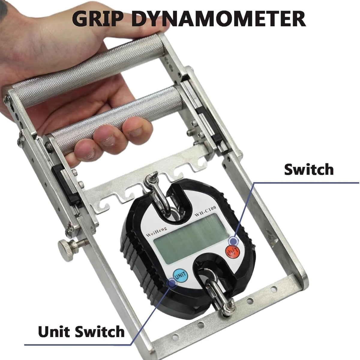 Hand Grip Strengthener, Stainless Steel Hand Gripper with Counter, 4 Gear Adjustable Resistance and 150kg Load-bearing Capacity, 2 Units Switching and Accurate Counting, for Musicians Athletes