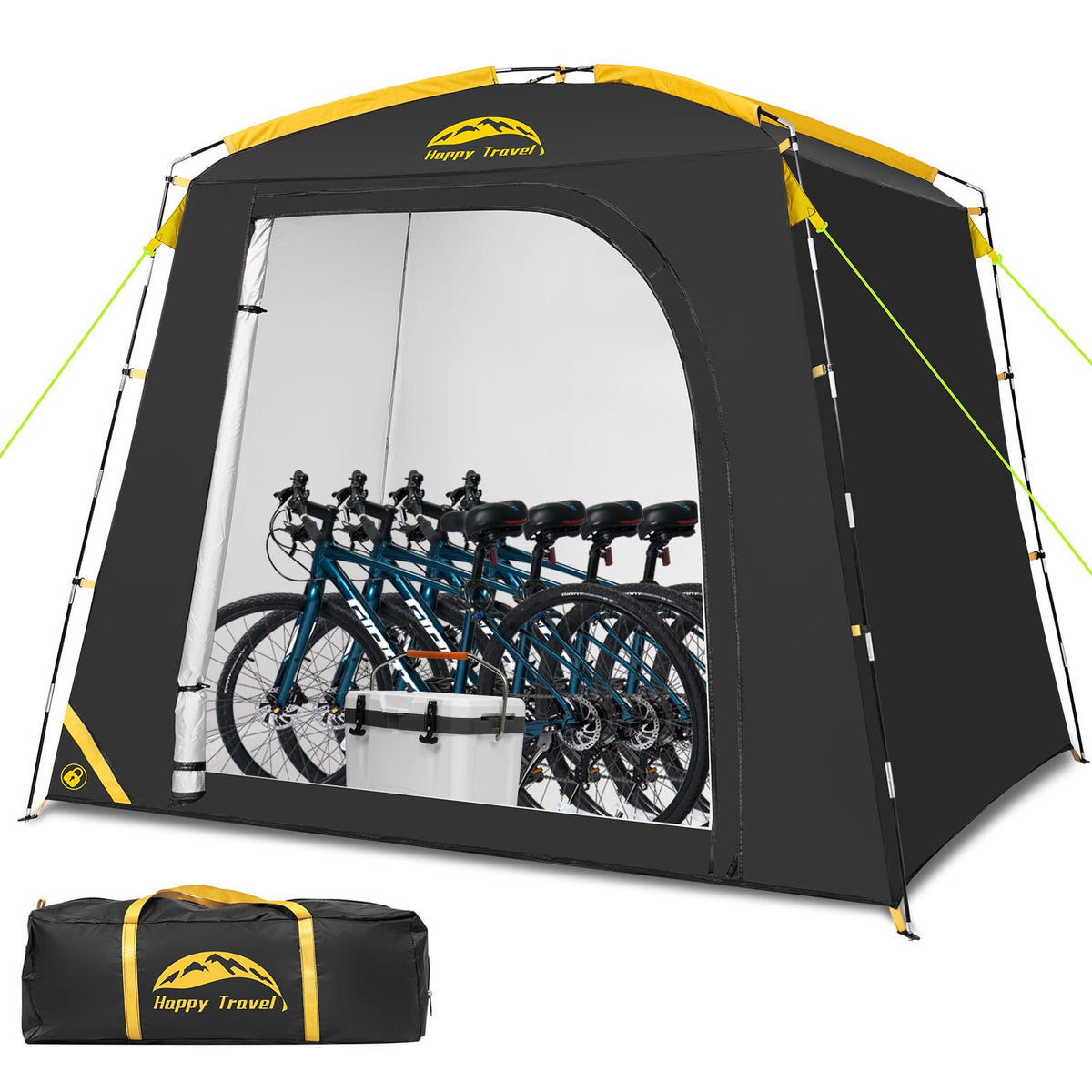 Happy Travel Bike Storage Shed Tent, Waterproof Portable Bicycle Cover Shed