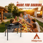 2 Burner Propane Gas Stove with Dustproof Cover