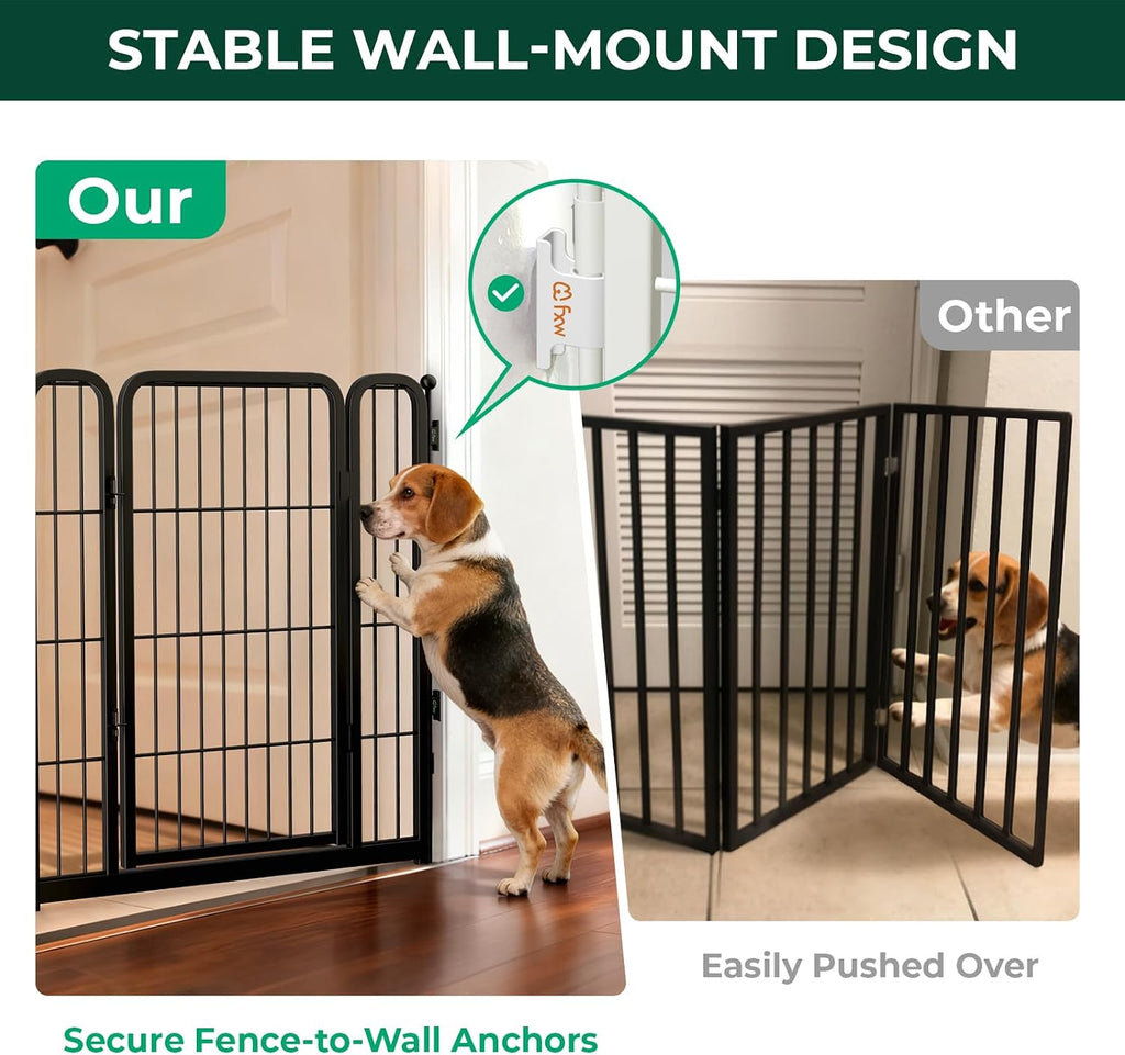 FXW Dog Gate, Extra Wide Adjustable for Openings Up to 165", 32" H