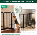 FXW Dog Gate, Extra Wide Adjustable for Openings Up to 165", 32" H