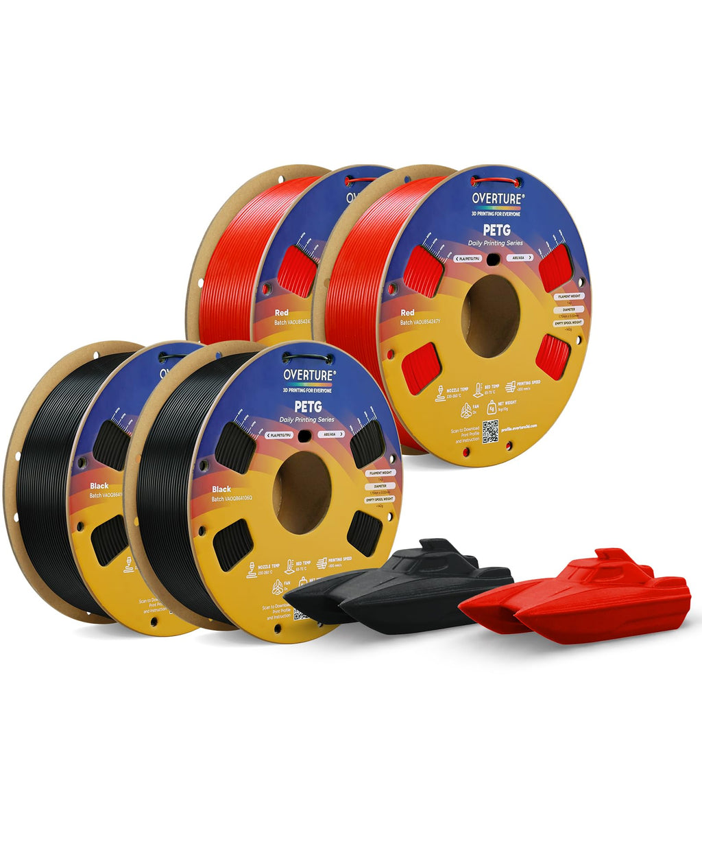 OVERTURE 10KG Bundle High Speed PETG Filament 1.75mm, 3D Printer Filament
