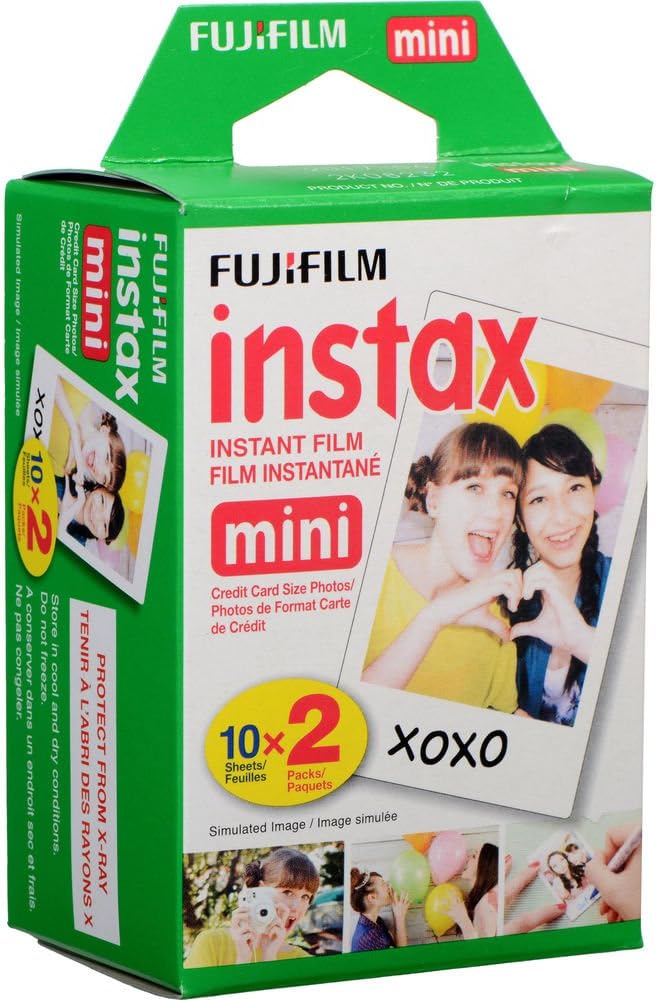 Fujifilm Instax Mini Link 3 Wireless Smartphone Photo Printer (Clay White) w/Mini Instant Film (20 Sheets) + Decorative Sticker Frames + Mini Desk Frame & Hang Clips -Bundle