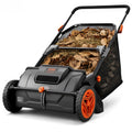 VEVOR Push Lawn Sweeper 26 Inch Leaf & Grass Collector 7 cu. ft. Hopper Bag