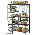 L-Shaped Bakers Rack with Power Outlets