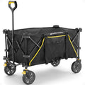 Gorilla Carts Collapsible Folding Outdoor Utility Wagon, 7 Cu Ft, Black