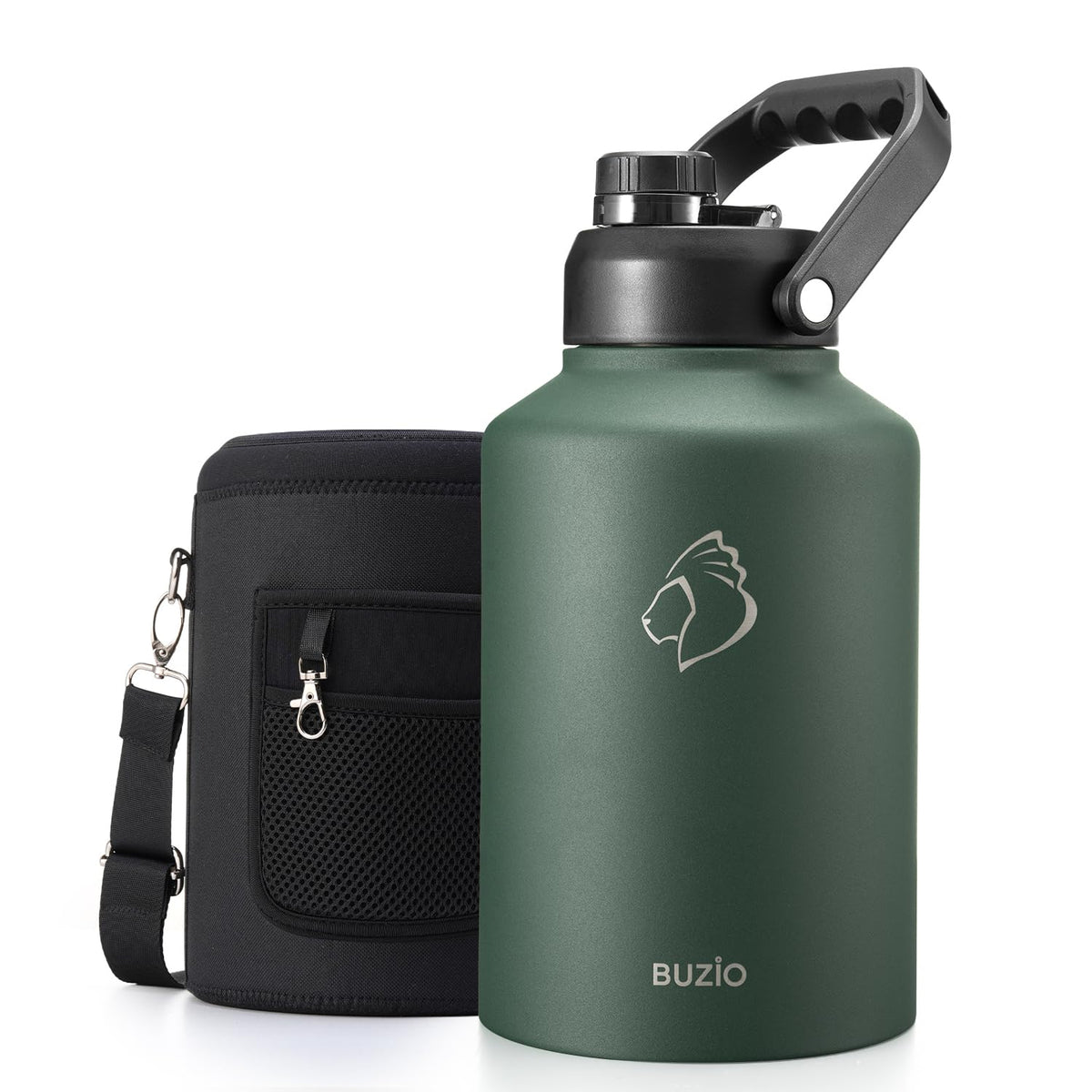 BUZIO 2 Gallon Water Jug Insulated Insulated with Fixed-Angle Large Handle