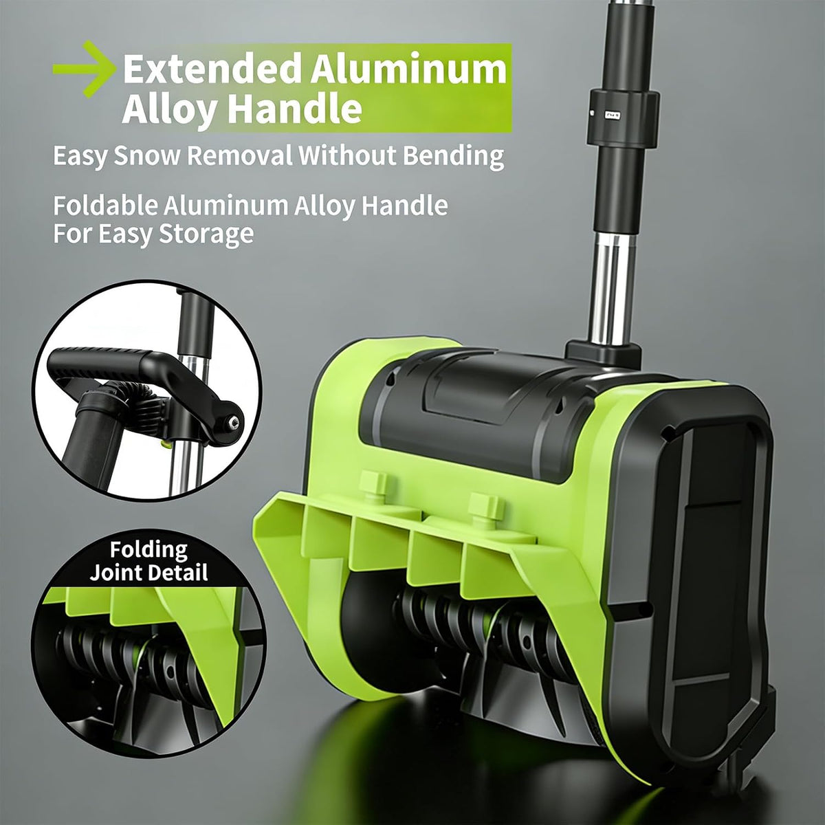 Brushless Electric Cordless Snow Shovel Compatible with 40V Battery and Charger, 10” Cordless Snow Blower Electric Snow Thrower, Adjustable Direction, Fast Snow Removal on Deck, Patio