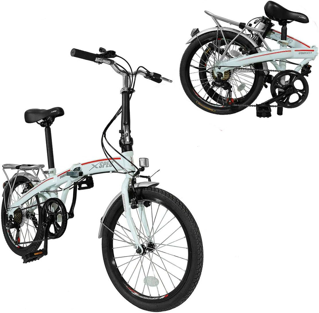Xspec 20" 7 Speed Folding Compact City Commuter Bike (NOT an Electric Bike)