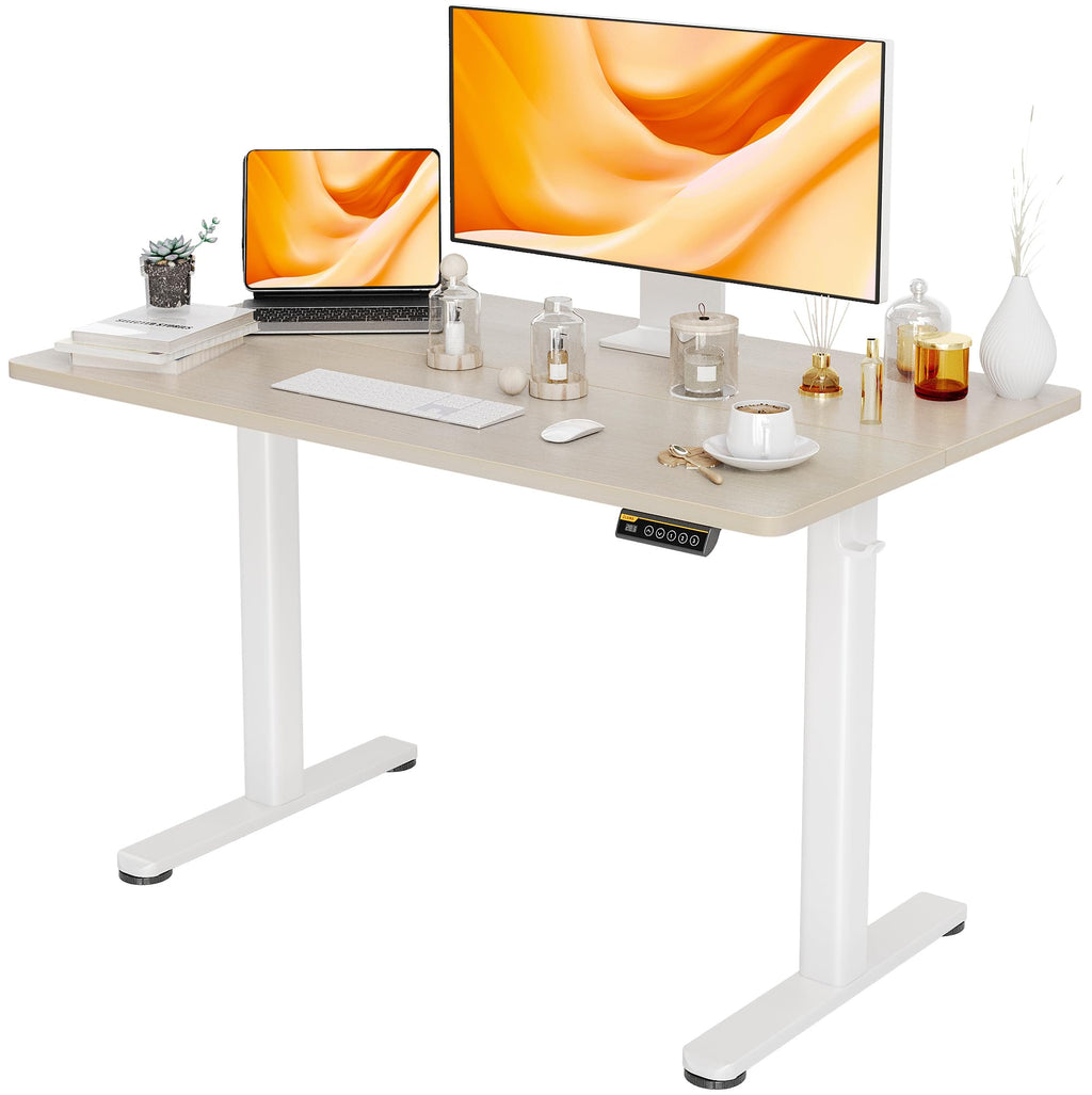 Claiks Electric Height Adjustable Standing Desk, 32x19 Inch, Nature
