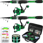 Ghosthorn Telescopic Fishing Rod and Reel Combo,Spinning Travel Kit