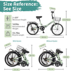 AVASTA Quartet Folding Bike, 20/24 Inch, 7-Speed, Dual Brakes