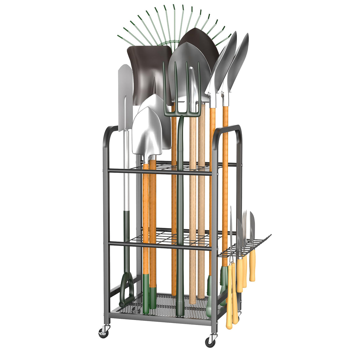 EVERHANGER Garden Tool Organizer Stand, Garage Tool Storage Organization