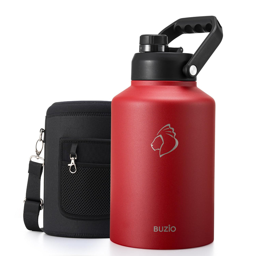 BUZIO 2 Gallon Water Jug Insulated Insulated with Fixed-Angle Large Handle