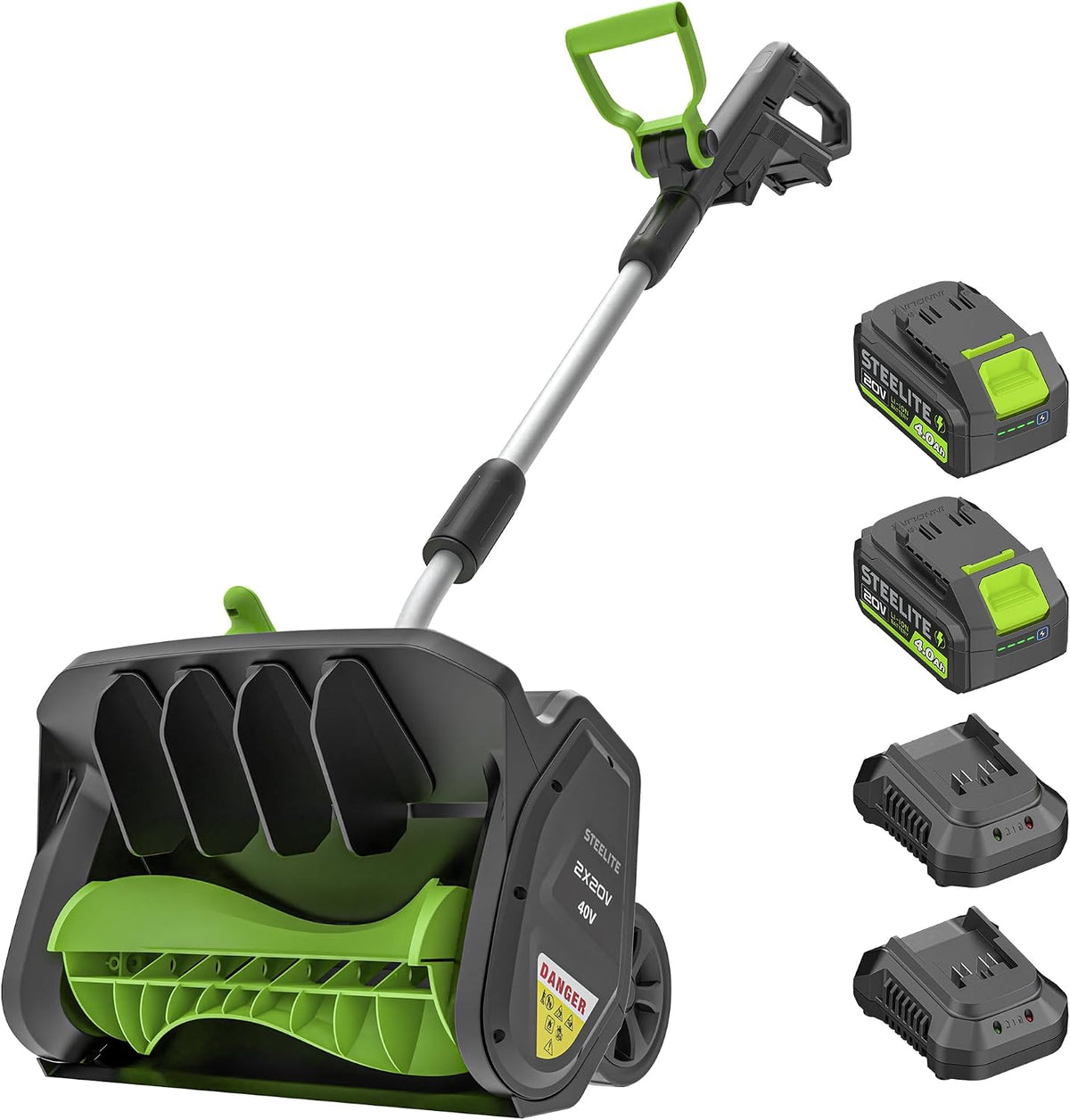 Electric Snow Shovel 2x20V Cordless 17in 1200W Brushless