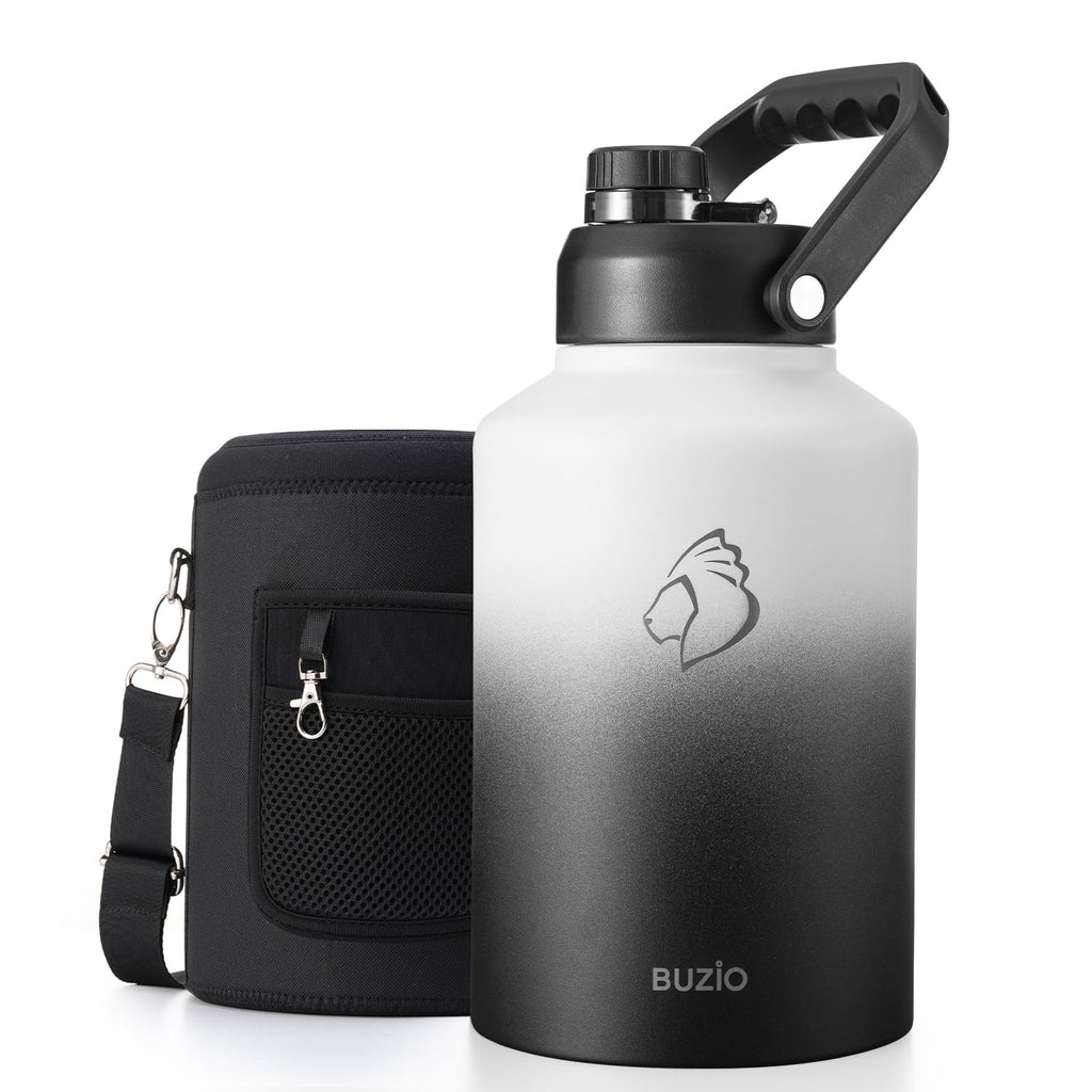 BUZIO 2 Gallon Water Jug Insulated Insulated with Fixed-Angle Large Handle