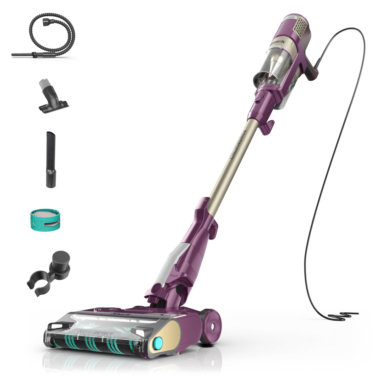 Shark HV302 Rocket Pet Corded Stick Vacuum, Lightweight with Swivel Steering for Carpets & Hard Floors, Converts to Hand Vacuum, Includes Crevice Tool, Pet Multi-Tool & Precision Duster, Orange