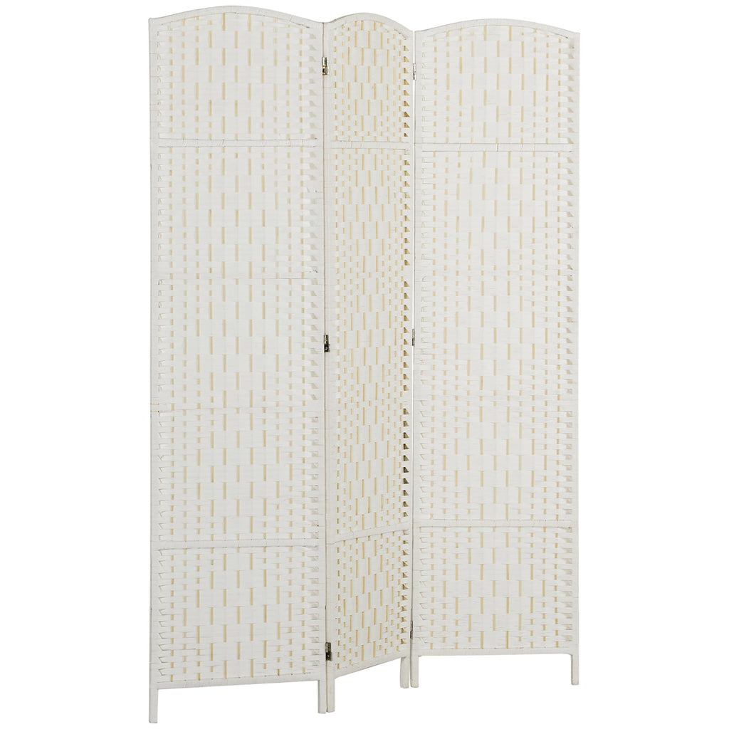 HOMCOM Room Divider 4-Panel, 6FT-Tall Folding Privacy Screen, Natural