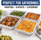 Half Size Deep Aluminum Pans, 13 x 10.5 x 2.5 In (100, Trays Only)