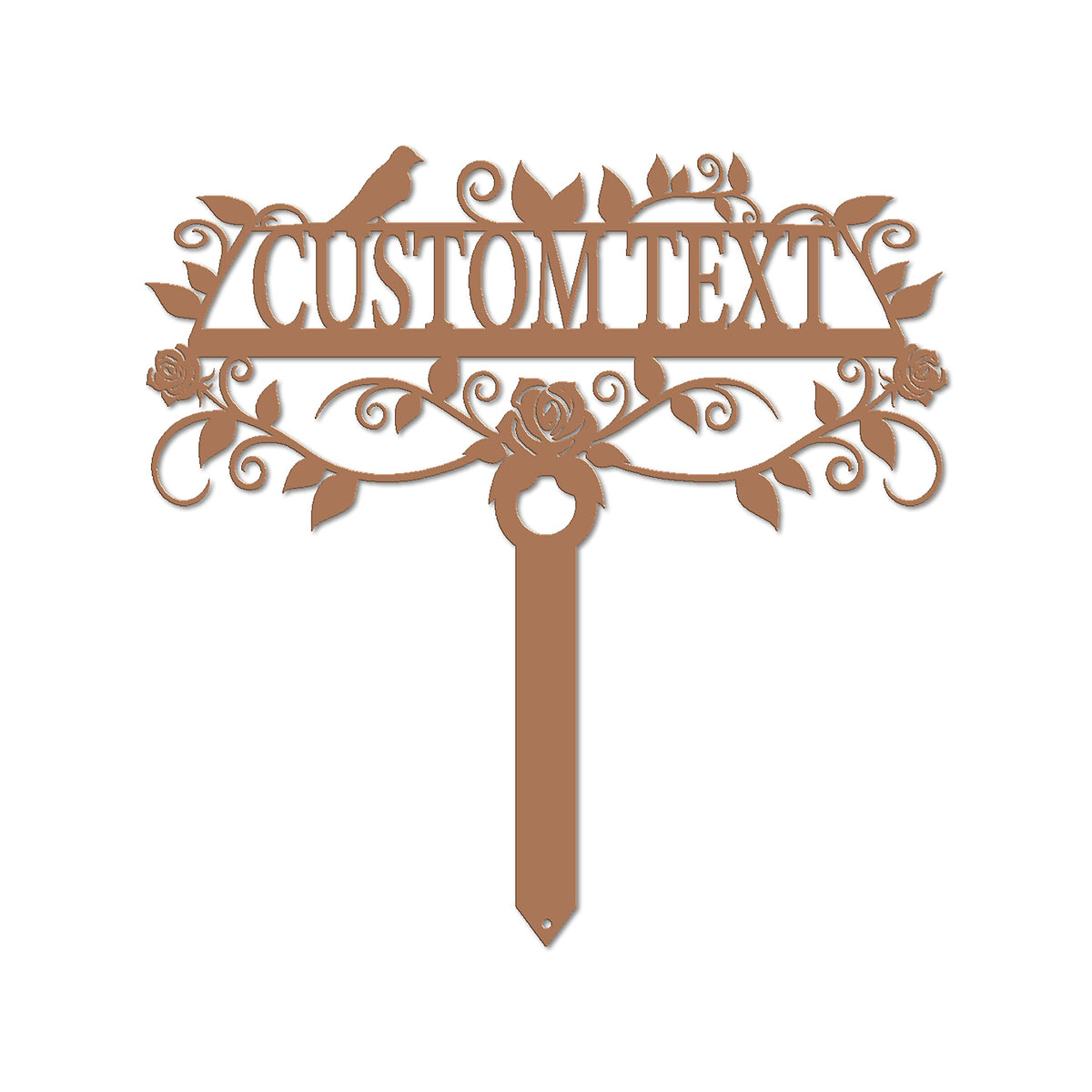 Lewis Design Company Rose Garden Custom Stake (25" W x 25" H, Black)