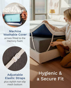 Viscosoft 3 Inch Memory Foam Mattress Topper Full - Pain & Pressure Relief