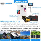 4000W 12V to 110V/220V Solar System Combination Inverter Solar Panel Kit Solar Generator Home Grid System 30A Controller + 18w12v Solar Panel (Color : Black, Size : 12V-110V)