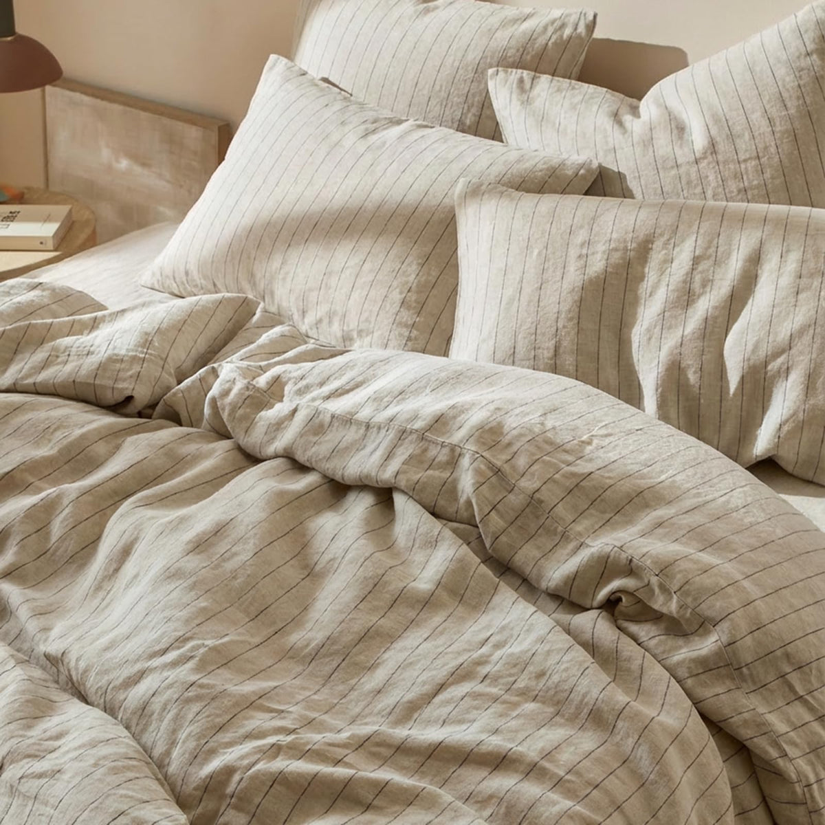 mixinni Vintage Buffalo Plaid Duvet Cover Set Queen Size - 3 Piece Washed Cotton Bedding Set with Grid Pattern, Soft & Breathable Duvet Cover with Pillowcases for All Seasons,(Brown & Blue,Beige)
