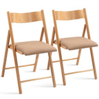 HOMEFUN Folding Chairs with Cushion, Folding Dining Chairs, 2 Pack