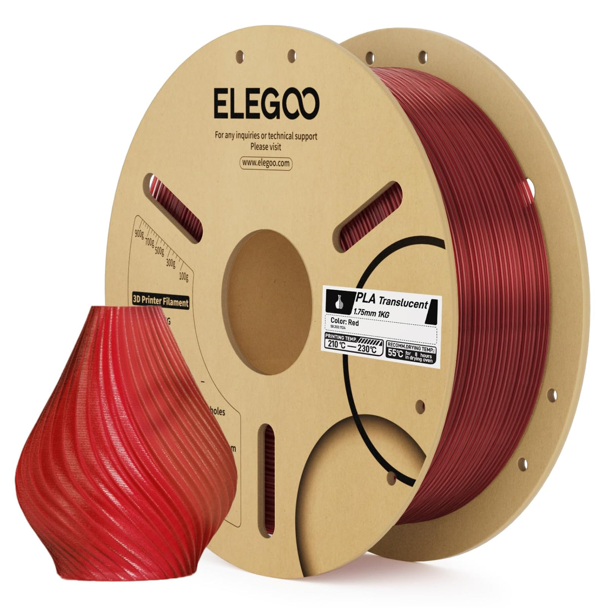 ELEGOO PLA 3D Printer Filament 1.75mm Bundle Multicolors 10KG